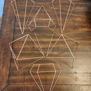 Rose gold metal wall art